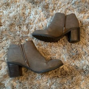 Gray booties